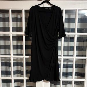 New York & Company Elegant Black Midi Dress